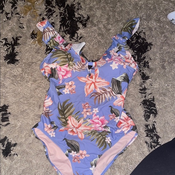 Tropical Floral One-Piece Swimsuit - Picture 1 of 4